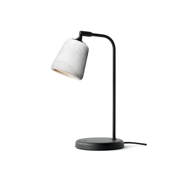 New Works Material Hvid Marmor – bordlampe — produktfoto