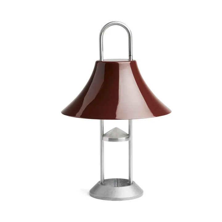 HAY Mousqueton Iron Red – transportabel bordlampe — produktfoto