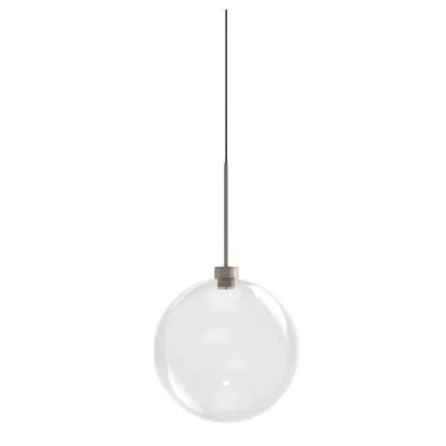 Karman Opium 1 Ø30 Transparent/Semi Glossy Aluminium – pendel — produktfoto