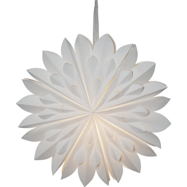 Star Trading Clipp julestjerne med lys, 40 cm, hvid – dekorationslys — produktfoto