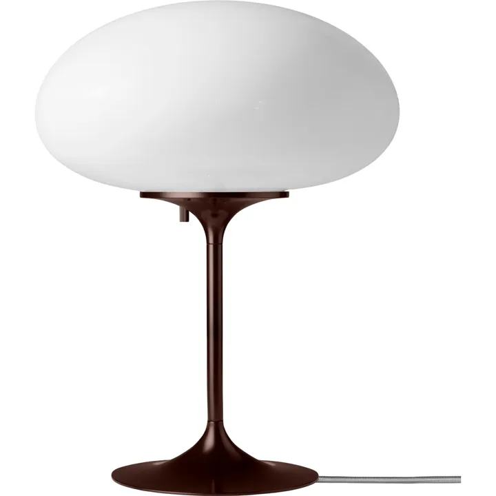 GUBI Stemlite H42 Sort Rød/Opal – bordlampe — produktfoto
