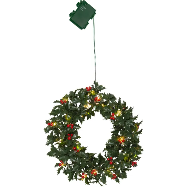 Star Trading Holly julekrans – dekorationslys — produktfoto