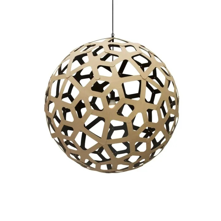 David Trubridge Coral Ø100 Bamboo / Sort – pendel — produktfoto