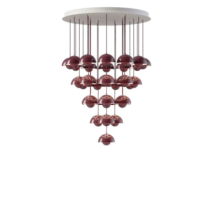 &Tradition Flowerpot VP10 31 Stk Ø89 Dark Plum – lysekrone — produktfoto