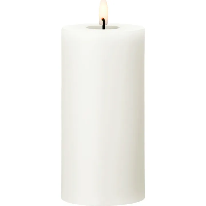 ester & erik LED bloklys, hvid, 15 cm – LED-stearinlys — produktfoto