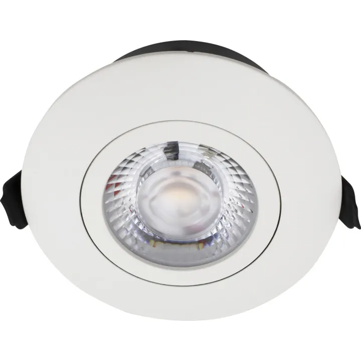 Nordtronic Low Profile Flexible indbygningsspot, Ø8,3 cm, hvid, 2700K – indbygningsspot — produktfoto