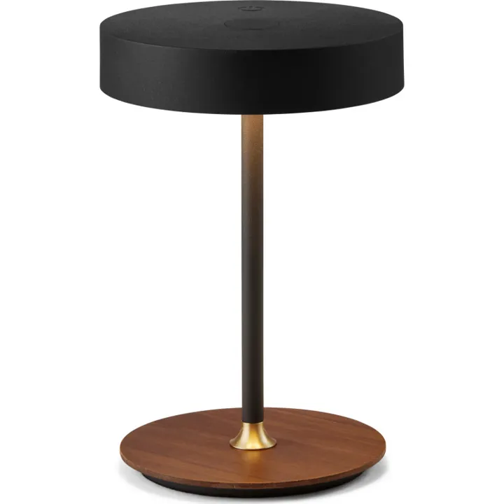 Halo Design On The Move genopladelig , sort – bordlampe — produktfoto