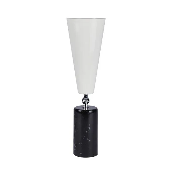 TATO Vox Sort Marmor & Krom/Hvid Stor – bordlampe — produktfoto