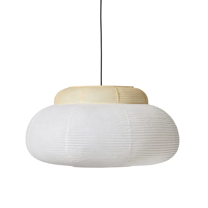 Made By Hand Papier Single Ø80 cm Soft Yellow – pendel — produktfoto