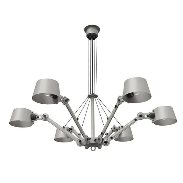 Tonone Bolt Chandelier 6 Arm Ash Grey – pendel — produktfoto