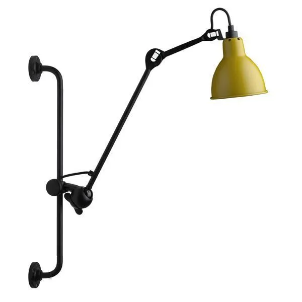 La Lampe Gras N210 Mat Sort & Mat Gul – væglampe — produktfoto