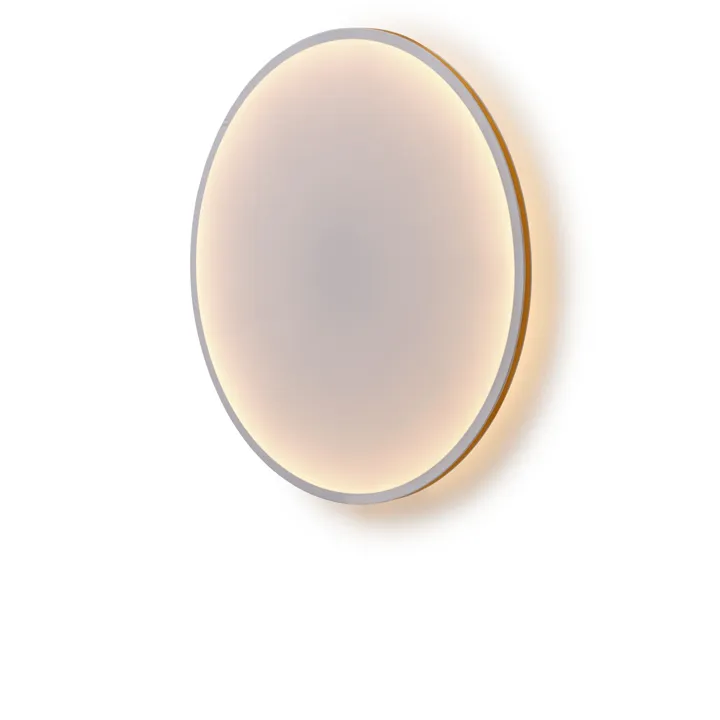 Muuto Calm Ø90 Hvid/Orange – væglampe — produktfoto