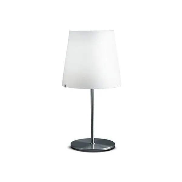 FontanaArte 3247 Lille Satin/Børstet Nikkel/Hvid – bordlampe — produktfoto