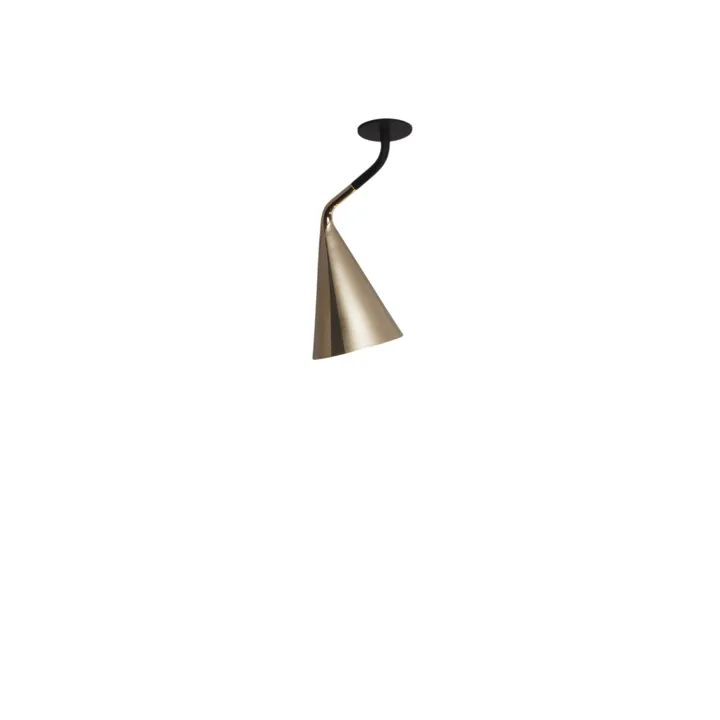 TOOY Gordon 561.71 Mat Sort/Børstet Messing – loftlampe — produktfoto