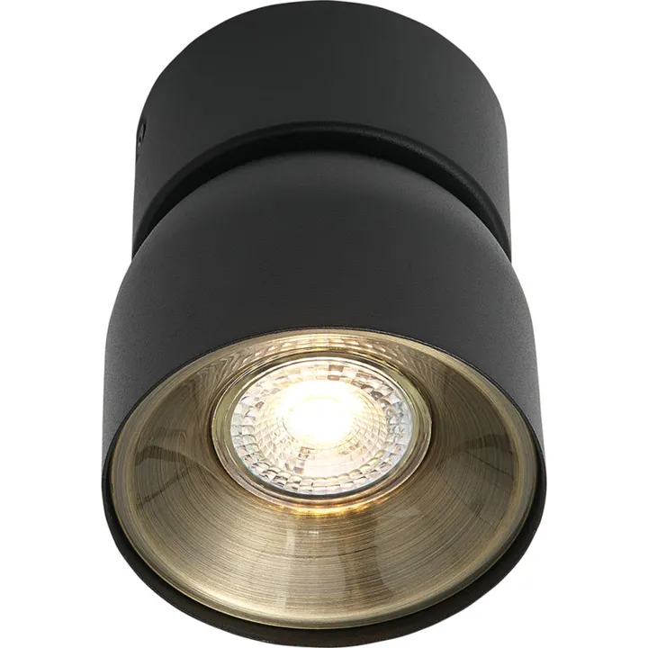 Nordlux Pitcher påbygningsspot, sort – spot — produktfoto