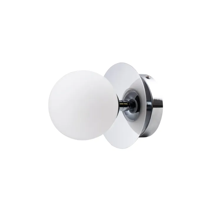 Globen Lighting Art Deco Væg/ Krom/Hvid – væglampe — produktfoto