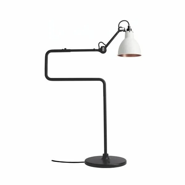 La Lampe Gras N317 Mat Sort & Hvid & Kobber – bordlampe — produktfoto