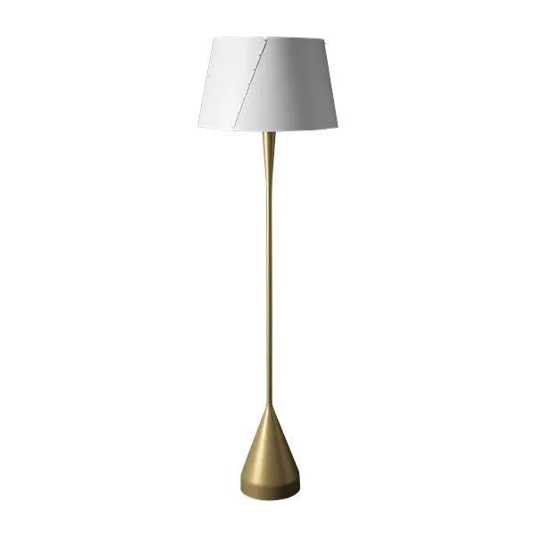 TATO De-Lux A4 Guld & Mat Hvid – gulvlampe — produktfoto