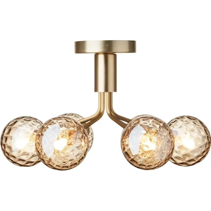 Nuura Apiales 6 Børstet Messing/Optic Gold – loftlampe — produktfoto