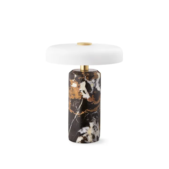 Design By Us Trip Dark Clay Marble/Mat Opal – transportabel bordlampe — produktfoto