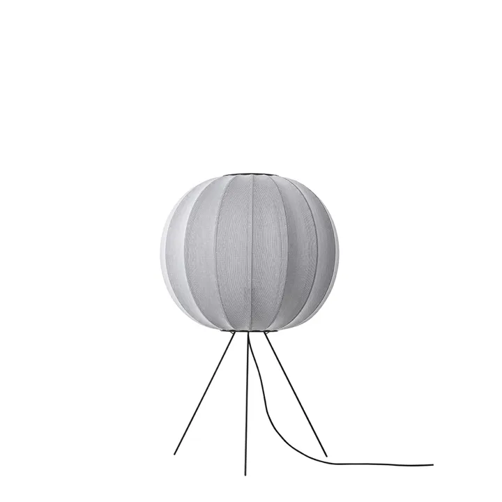 Made By Hand Knit-Wit Round Ø60 Medium Sølv – gulvlampe — produktfoto