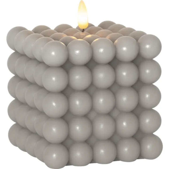 Star Trading 12 stk Star Trading Flamme Dot Bubble LED stearinlys, grå – LED-stearinlys — produktfoto
