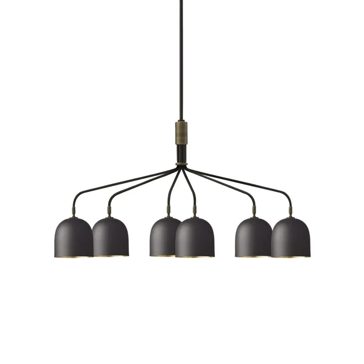 GUBI Howard 6 Arm Gunmetal – lysekrone — produktfoto
