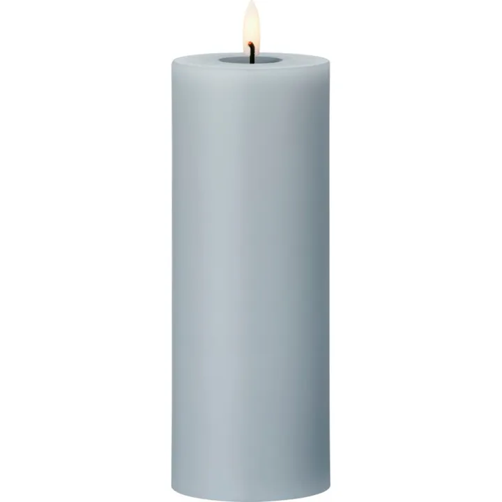 ester & erik LED bloklys, blå, 20 cm – LED-stearinlys — produktfoto