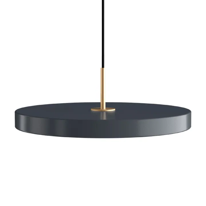 Umage Asteria Plus Medium Anthracite Grey/Messing – pendel — produktfoto