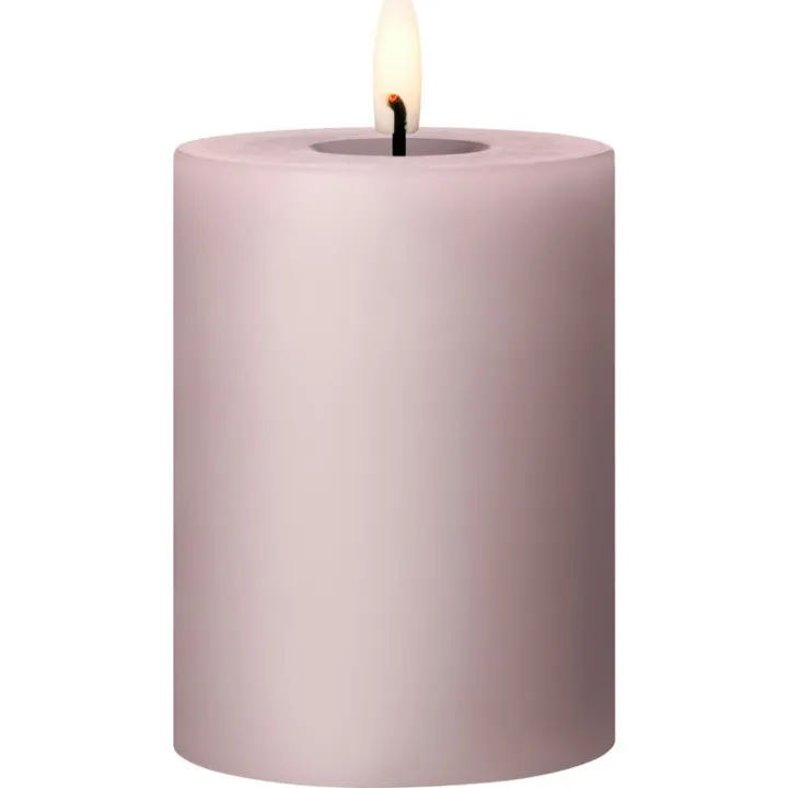 ester & erik LED bloklys, lyserød, 10 cm – LED-stearinlys — produktfoto
