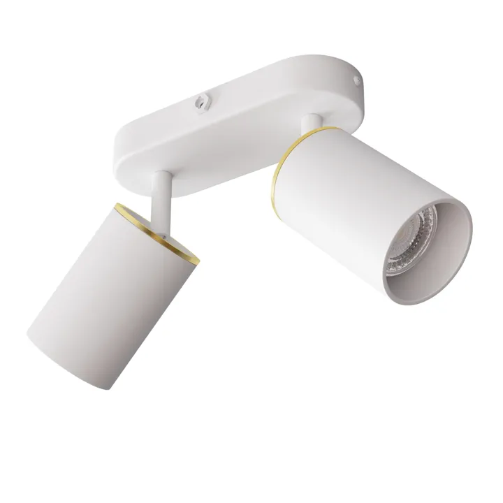 Edgeform Edgespot Double 65 Spot Hvid/Messing – spot — produktfoto