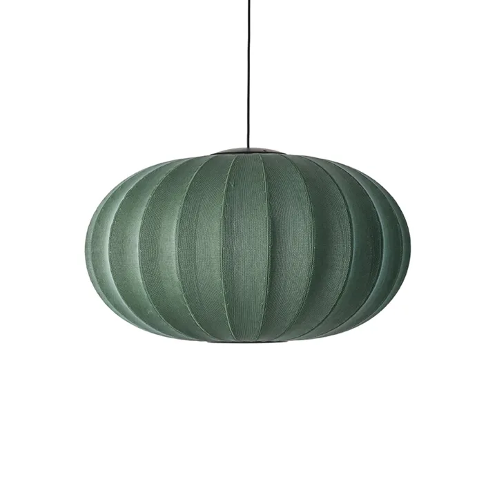 Made By Hand Knit-Wit Oval Ø76 Tweed Green LED – pendel — produktfoto