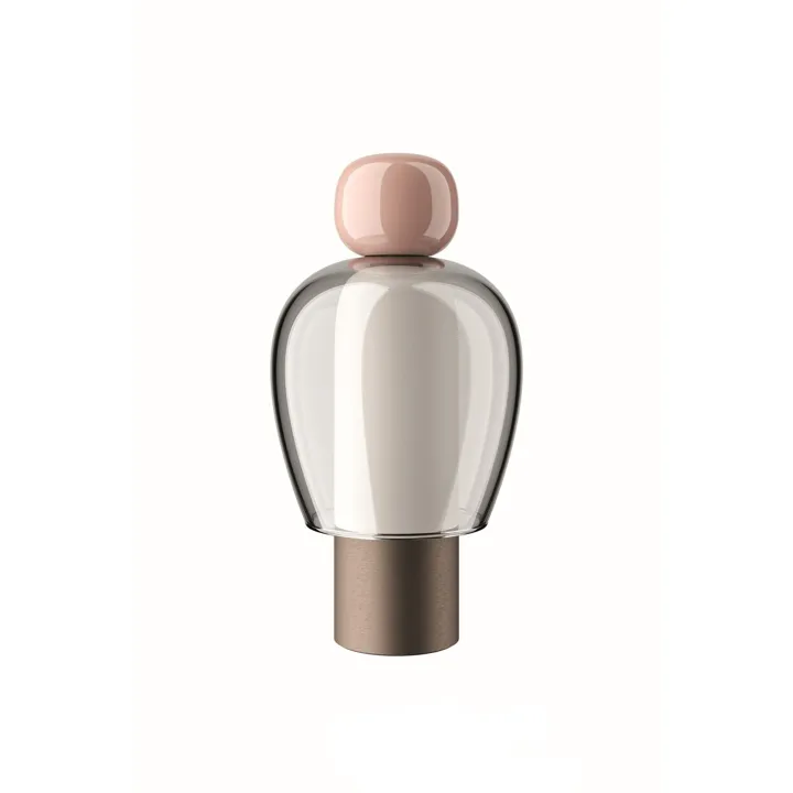 Lodes Easy Peasy Pink/Grå/Bronze – transportabel bordlampe — produktfoto