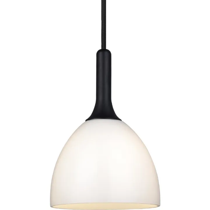 Halo Design Bellevue , glas/sort træ, Ø14 cm – pendel — produktfoto