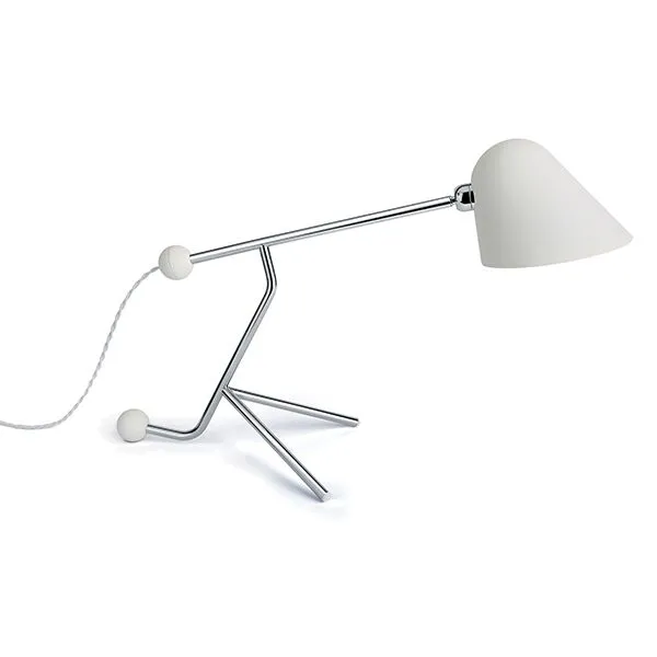 TATO Beghina Mat Hvid & Krom – bordlampe — produktfoto