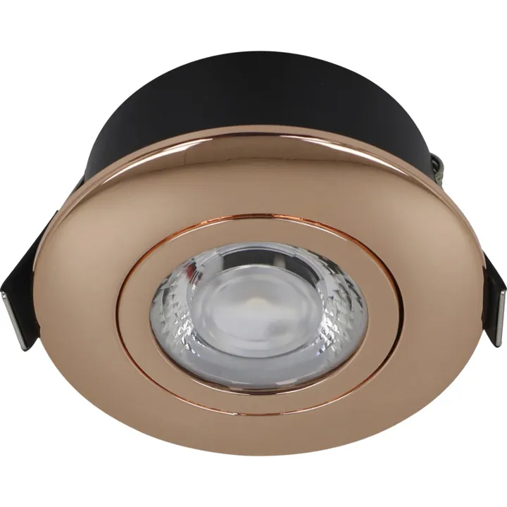Nordtronic Low Profile Flexible udendørs indbygningsspot, Ø7,5 cm, kobber, 2700K – udendørslampe — produktfoto