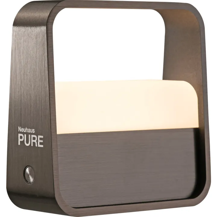 Paul Neuhaus Pure Go Akku genopladelig , mørkebrun – bordlampe — produktfoto