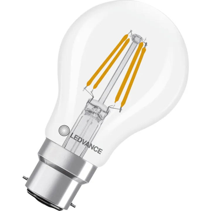 Ledvance B22D standardpære, 2700K, 3,4W – pære — produktfoto