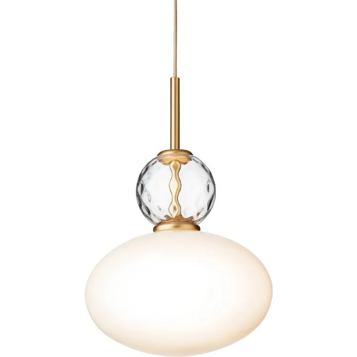 Nuura Rizzatto 32 Satin Messing/Opal – pendel — produktfoto