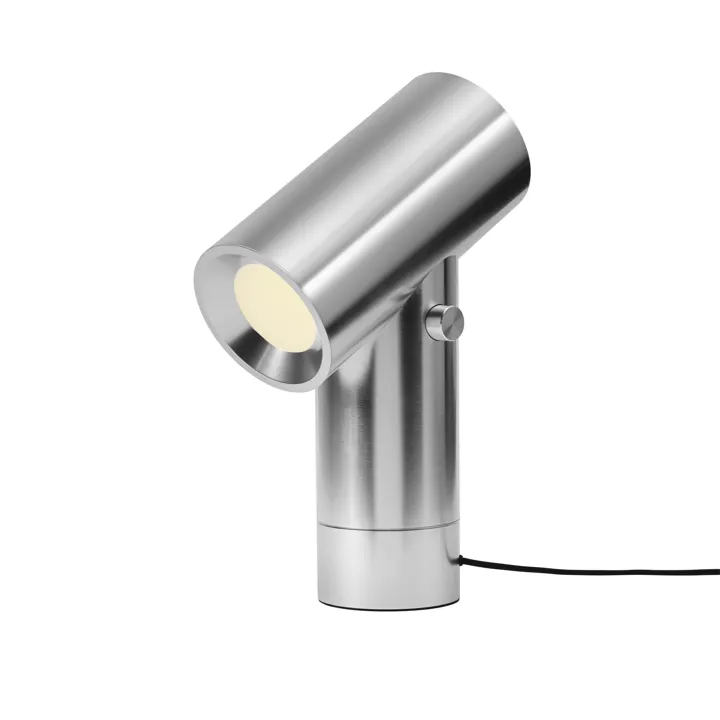 Muuto Beam Stor Poleret Aluminium – bordlampe — produktfoto