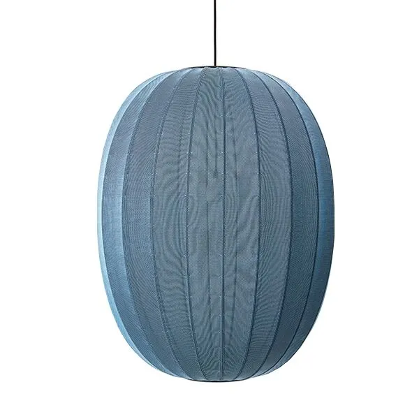 Made By Hand Knit-Wit Oval Blue Stone Ø65 – pendel — produktfoto
