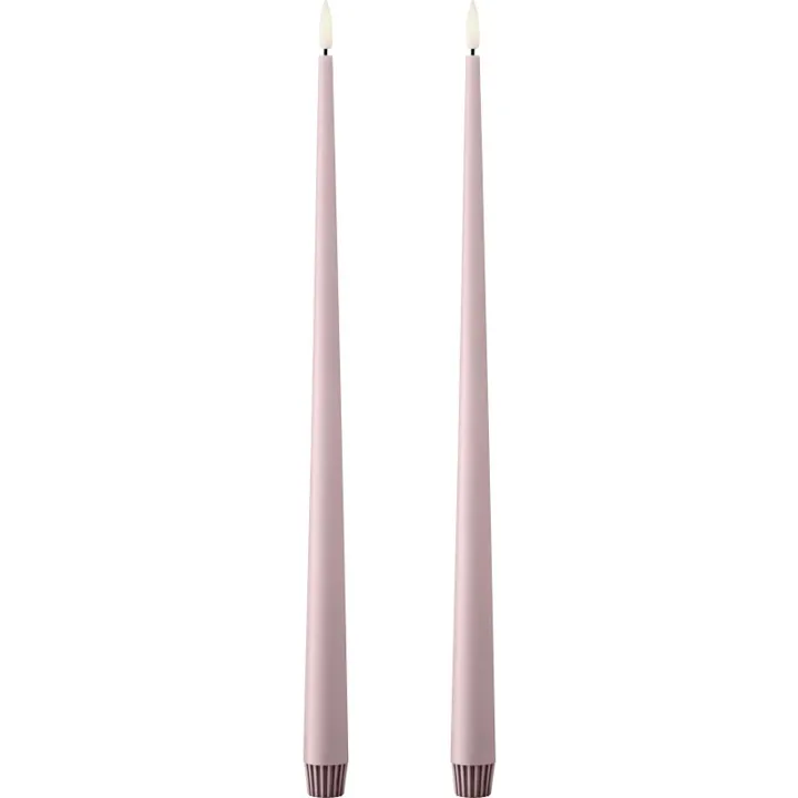 ester & erik LED kronelys, 40 cm, lyserød, 2-pak – LED-stearinlys — produktfoto