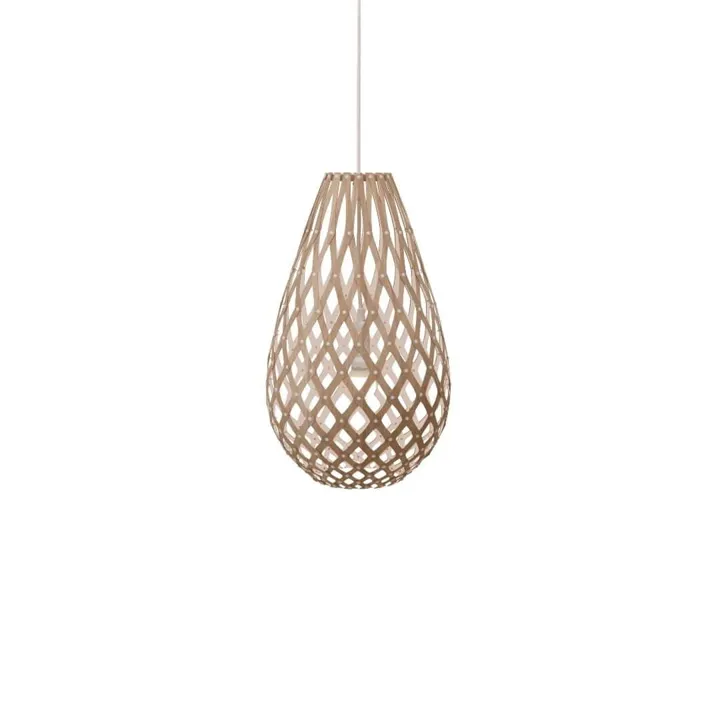 David Trubridge Koura H50 Bamboo / Hvid – pendel — produktfoto