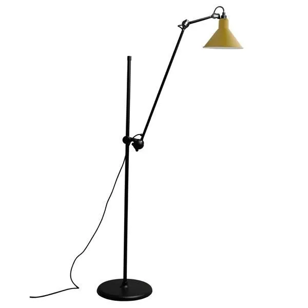 La Lampe Gras N215 Mat Sort & Mat Gul – gulvlampe — produktfoto