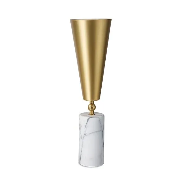 TATO Vox Hvid Marmor & Mat Messing/Hvid Stor – bordlampe — produktfoto
