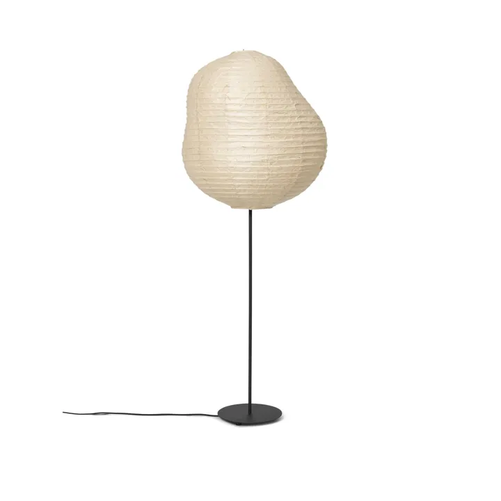 Ferm Living Kurbis Høj Natural/Sort – gulvlampe — produktfoto