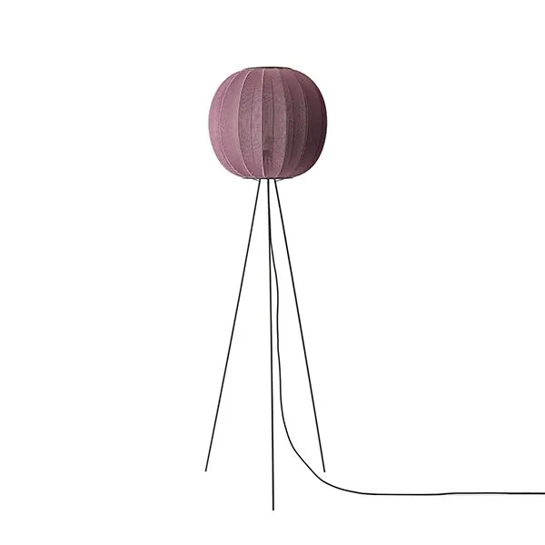 Made By Hand Knit-Wit Round Høj Ø45 Burgundy – gulvlampe — produktfoto