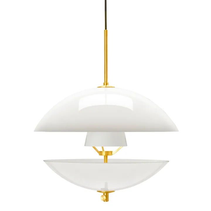 Fritz Hansen Musling Hvid/Messing Ø44 – pendel — produktfoto