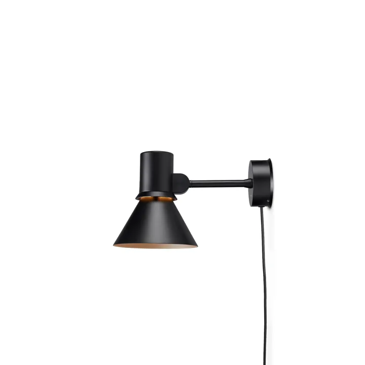 Anglepoise Type 80 W1 Med Kabel Mat Sort – væglampe — produktfoto