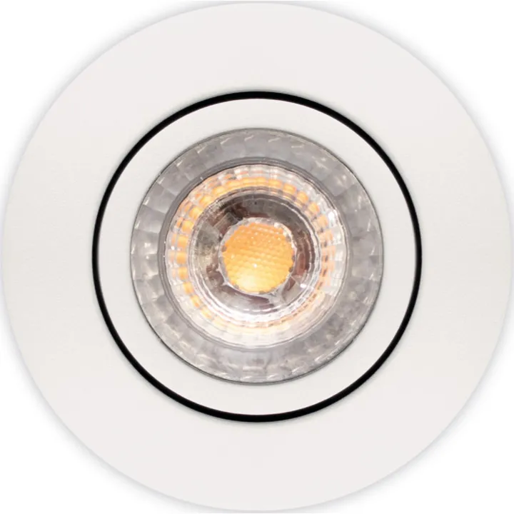 Scan Products Luna Low Profile 2.0 indbygningsspot, 3000K, mat hvid, 6 stk – indbygningsspot — produktfoto
